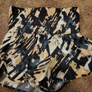 FREE PEOPLE MOVEMENT ALL the Way Shortsylish Black and Tan Women Shorts